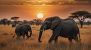 Elephants representing the wildlife element of the Nature and Wildlife TV Narration article.